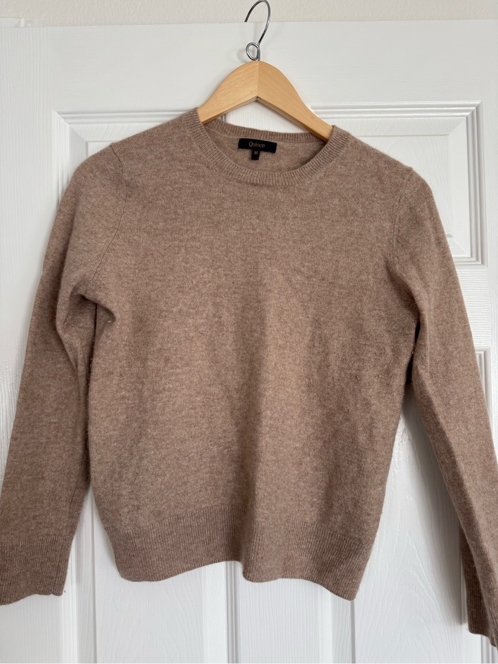 Quince Crewneck Sweater in Light Brown
